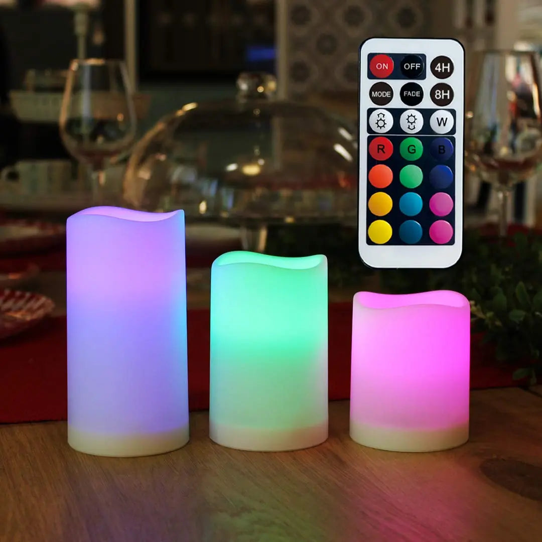 Bougies led multicolores